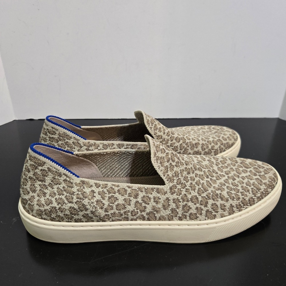 Rothys The Sneaker Womens Sz 9  Pebble Spot Cheetah animal print Slip On Shoes - Picture 5 of 12